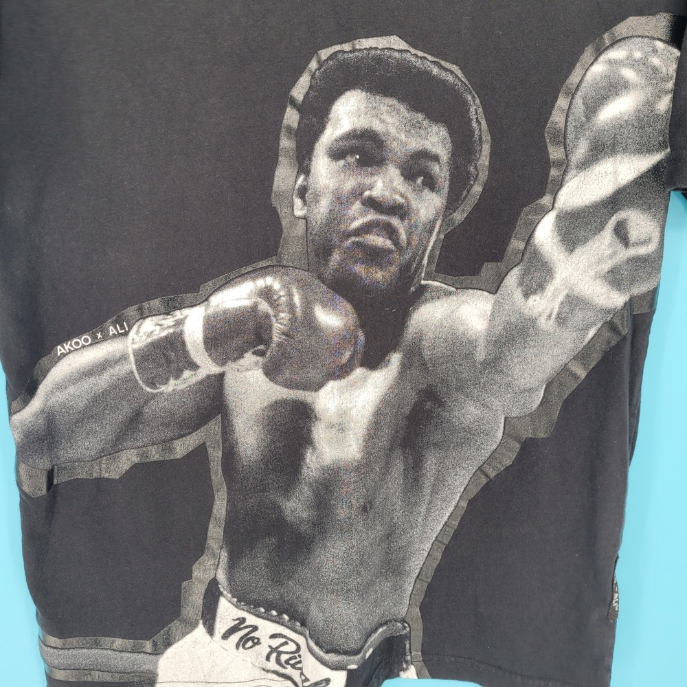 AKOO x Muhammad Ali Collaboration Black Graphic T-Shirt Men's Size Small boxing